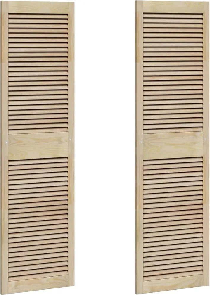 vidaXL Széfajtó 2 pcs Természetes 170 x 2,1 x 49,5 cm Tömör fenyőfa