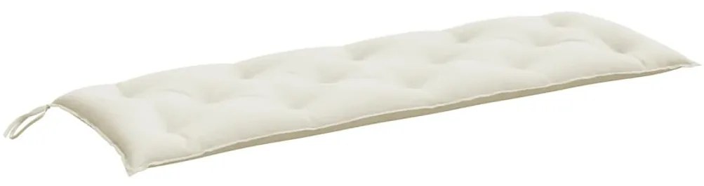 2 db melange krémszínű szövet kerti padpárna 150 x 50 x 7 cm