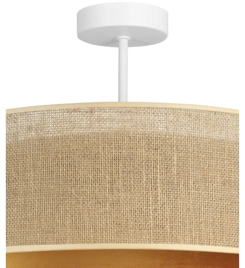 Plafonra szerelhető csillár SARTA 1xE27/60W/230V réz/juta