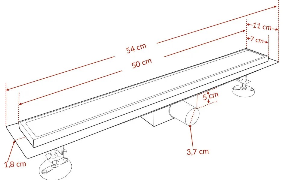 Linea burkolható zuhanyfolyóka