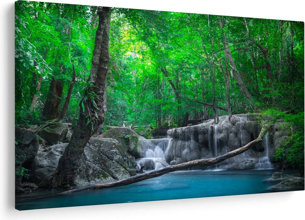 Kép - Erawan vízesés, Kanchanaburi, Thaiföld (90x60 cm)