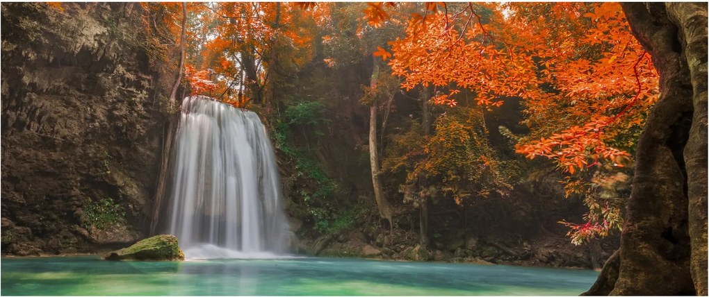 Kép - Vízesés Thaiföldön (120x50 cm)