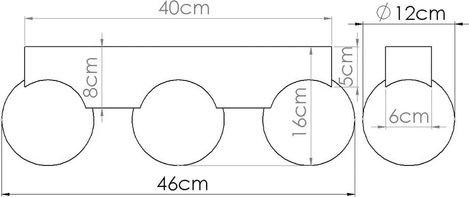 Fehér-natúr színű mennyezeti lámpa üveg búrával ø 12 cm Solum – Sollux