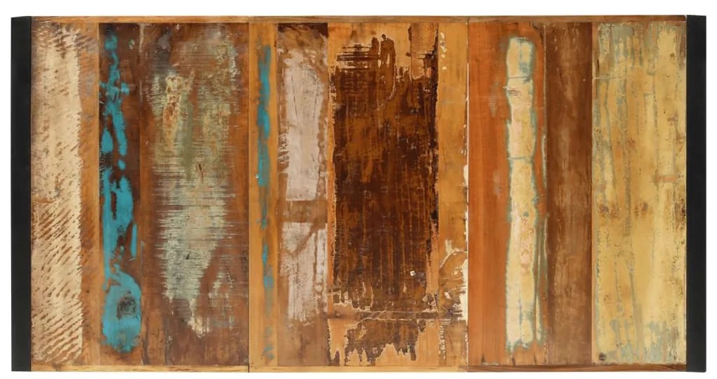 Tömör újrahasznosított fa étkezőasztal 175 x 90 x 76 cm
