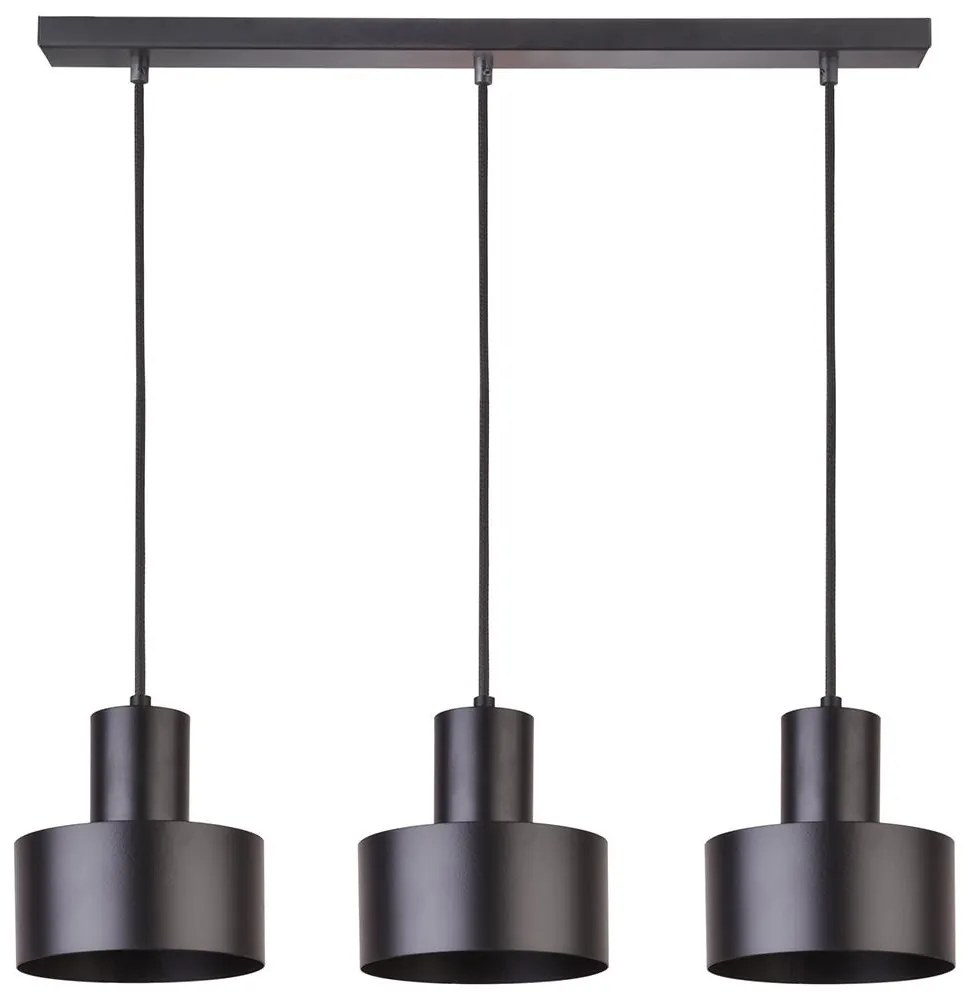 Csillár zsinóron RIF 3xE27/60W/230V fekete