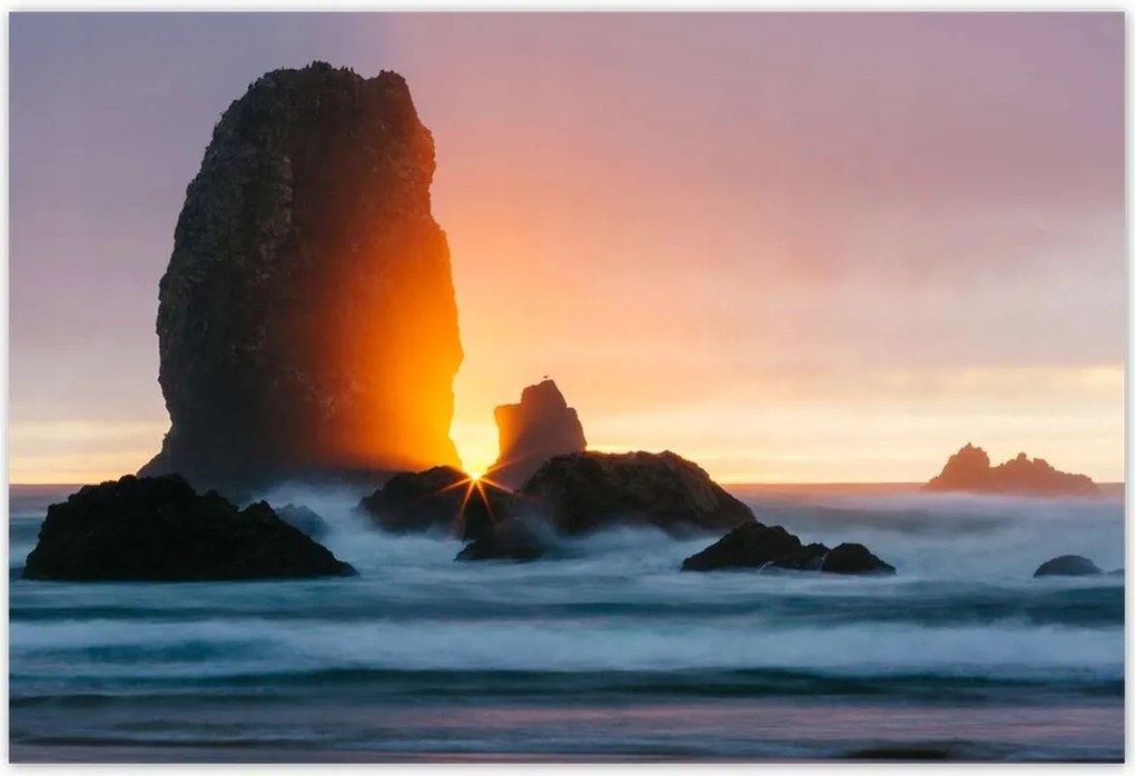 Poszterek 185x125 Sziklák Tenger Naplemente