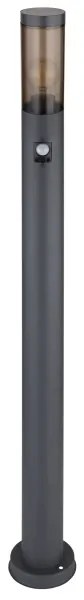 Globo 3159SAS - Kültéri érzékelős lámpa BOSTON 1xE27/15W/230V IP44 110 cm fekete