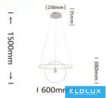 ELDLUX A52-BN Modern Led Függesztett Lámpa IP20