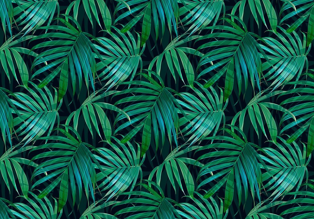 3D fotótapéta hatás Levelek virágok foltok 312 x 219