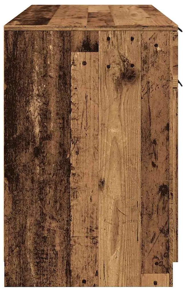 Íróasztal régi fa 100x50x75 cm műszaki fa