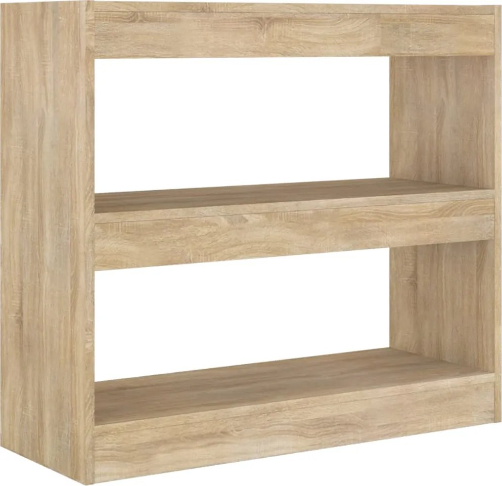 vidaXL sonoma tölgy térelválasztó könyvszekrény 80 x 30 x 72 cm