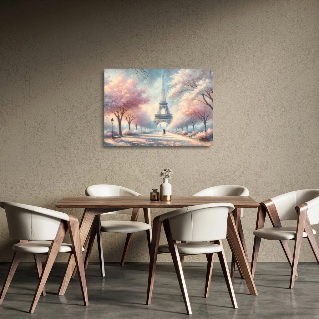 Üveg kép – Tavasz Párizsban (70x50 cm)