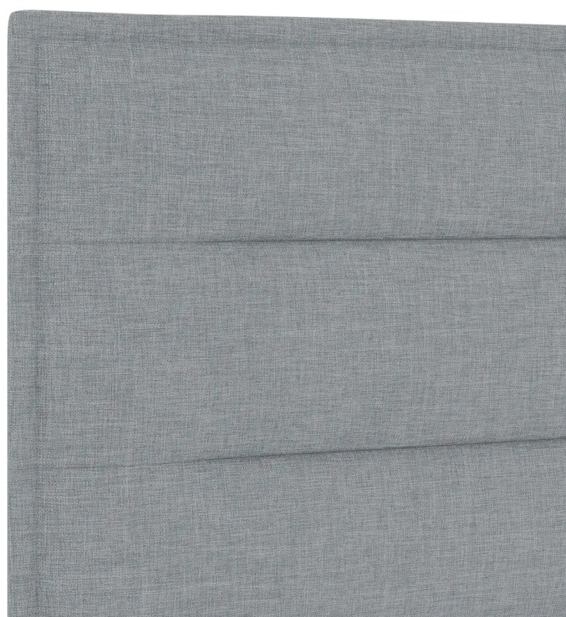 LED ágytámla LED -es lámpákkal Világosszürke 90 cm szövet