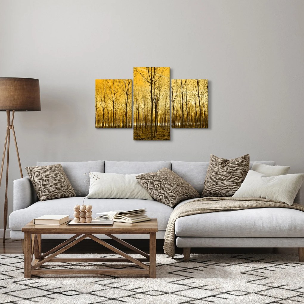 Egy erdő naplementekor képe (90x60 cm)