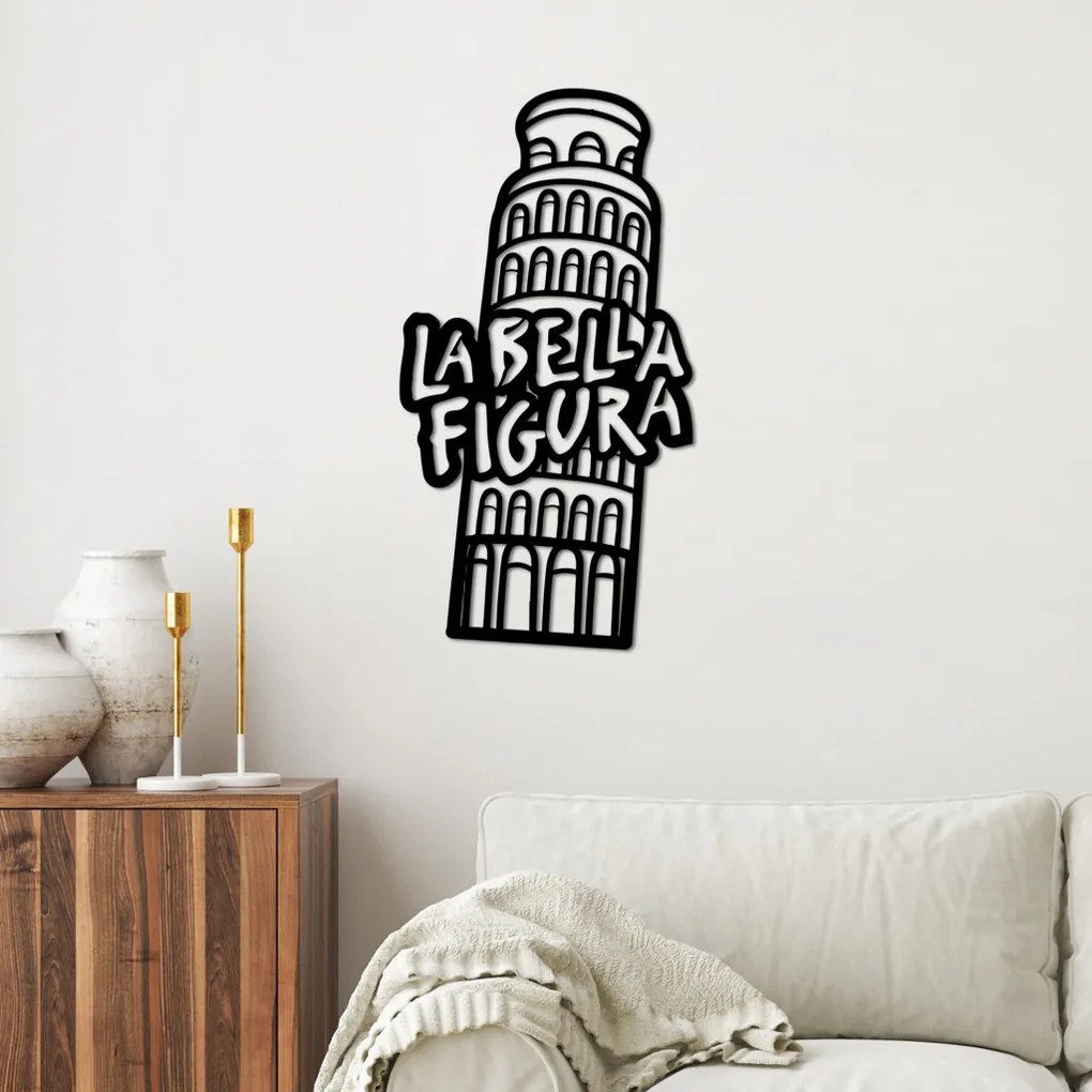 Bella fém fali dekoráció, 32×60 cm