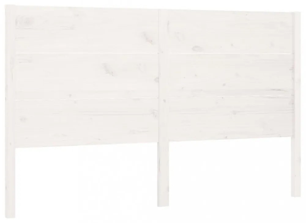 fehér tömör fenyőfa fejtámla 146 x 4 x 100 cm