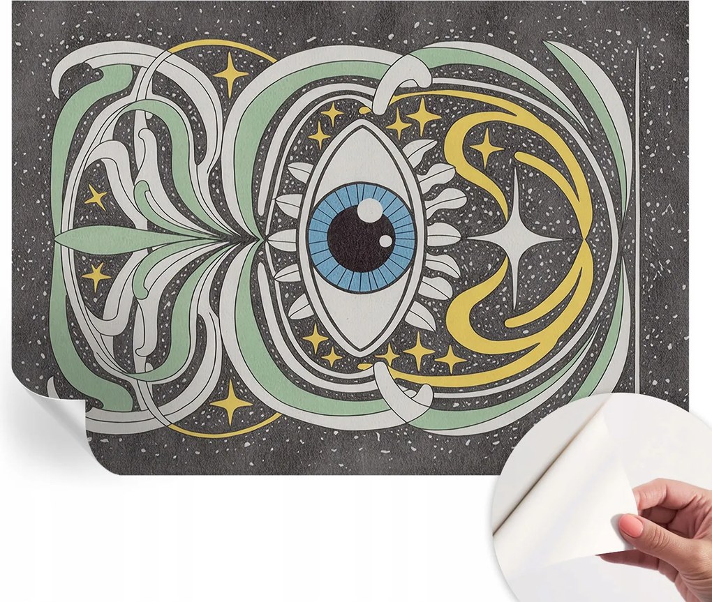 Öntapadós fotótapéta a konyhába Mosható Szimmetrikus szem 312x219 cm