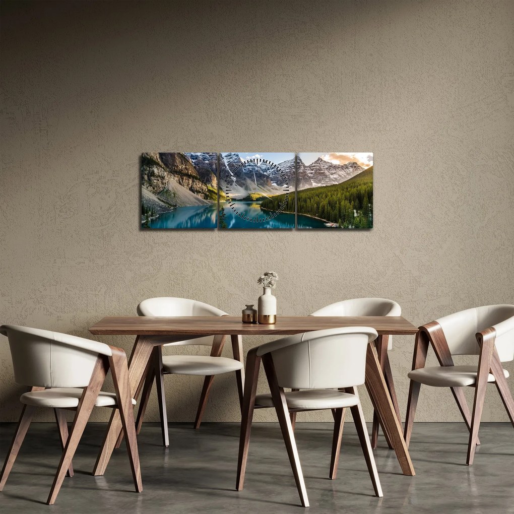 Kép - Kanada, Banff Nemzeti Park, Moraine Lake (órával) (90x30 cm)