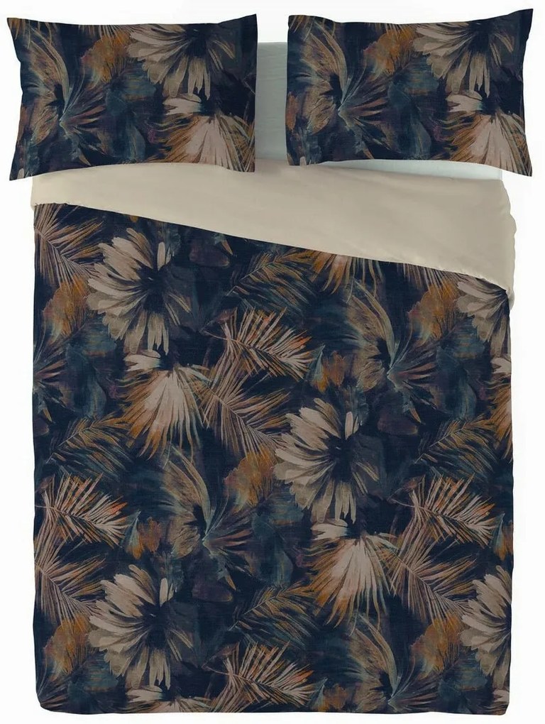 Vízlevelek pamut és len keverékből készült ágyneműhuzat, 160 x 200 cm, 2 db 70 x 80 cm