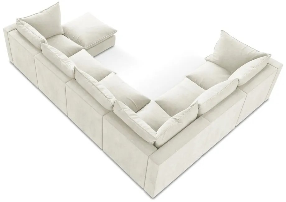 Bézs sarokkanapé (bal oldali-U alakú) Manao – Makamii