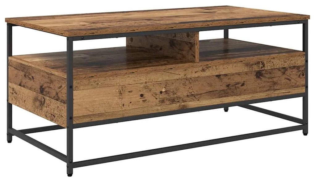 Dohányzóasztal fiókkal Régi fa 100 x 51 x 45 cm Faanyag