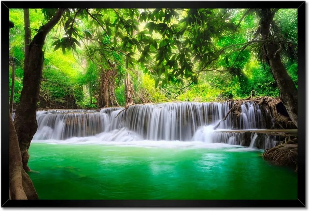 Poszterek keretben 60x40 Tájkép vízesés