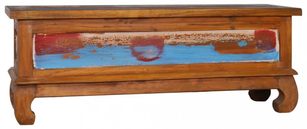 újrahasznosított tíkfa TV-szekrény 110 x 35 x 40 cm