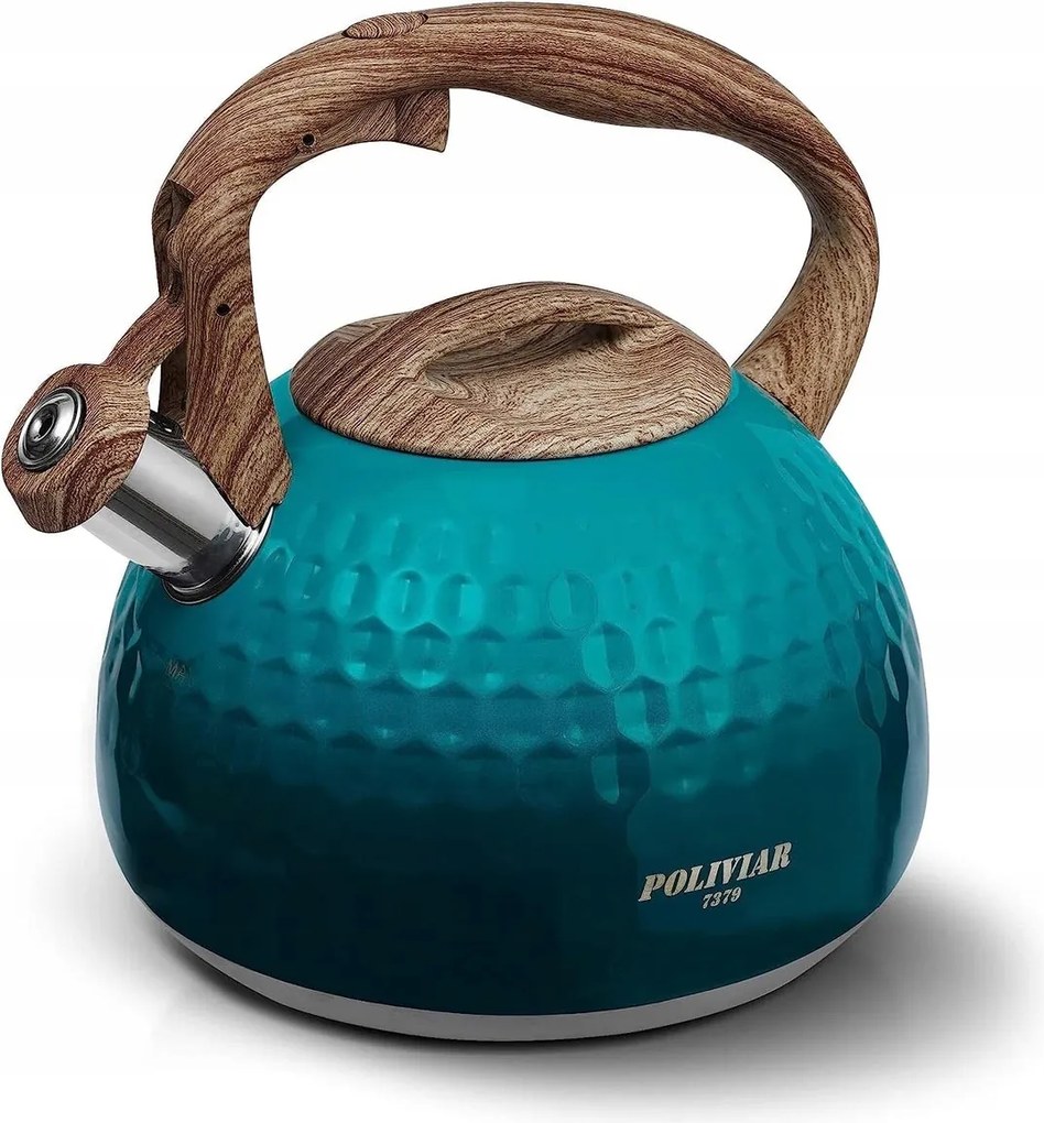 Poliviar hagyományos acél vízforraló 2,7 l fekete