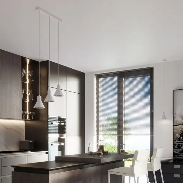 Sollux SL.0988 - Csillár zsinóron TAZILA 3xES111/60W/230V fehér