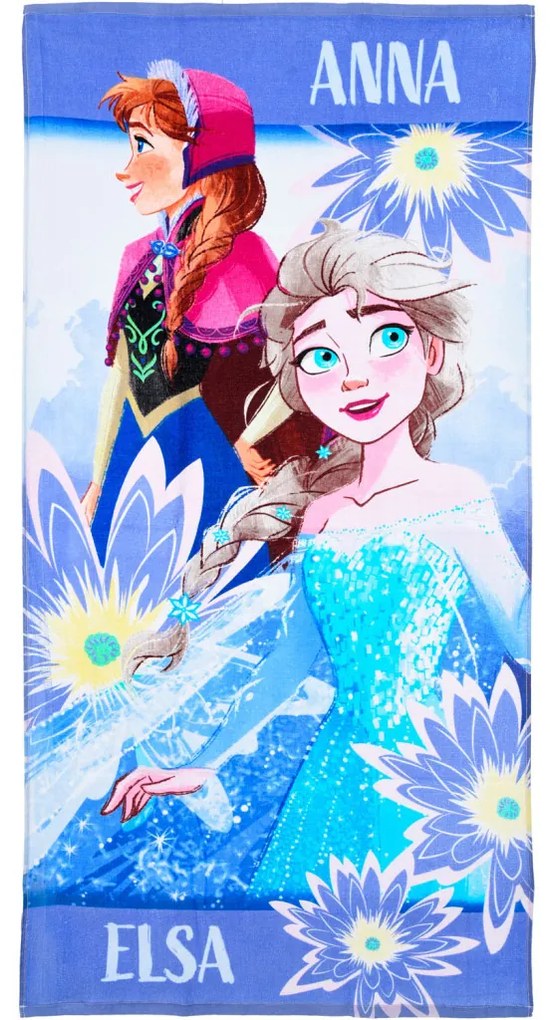 Disney Jégvarázs Anna and Elsa fürdőlepedő, strand törölköző 70x140cm