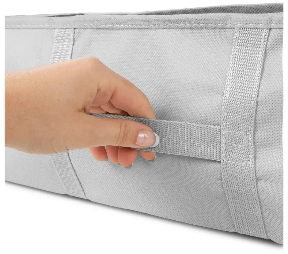 Vákuumos-megerősített textil ruhatároló doboz 56x56x16,5 cm Granit – Compactor