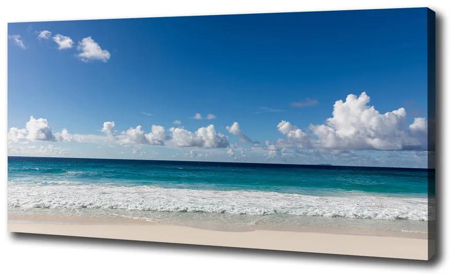 Feszített vászonkép Strand seychelles pl-oc-100x50-f-116222008