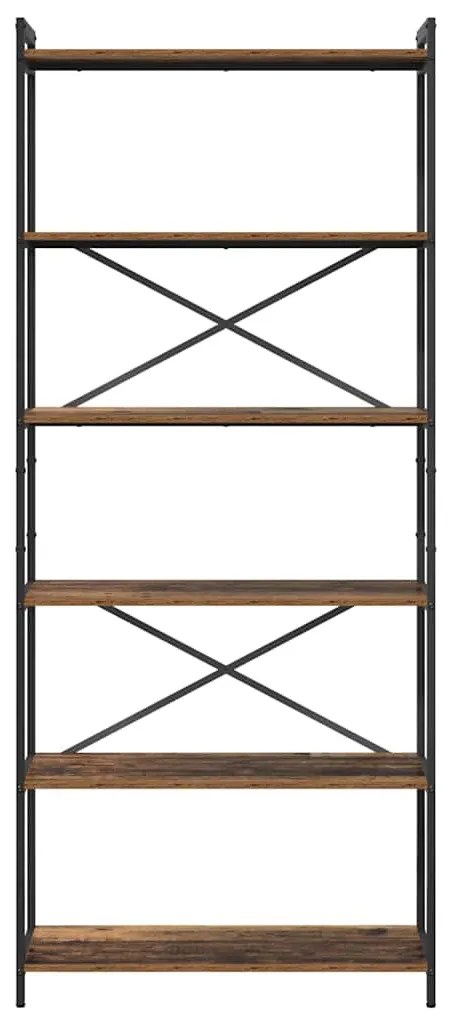 Könyvszekrény Régi fa 80 x 30 x 188 cm Faanyag