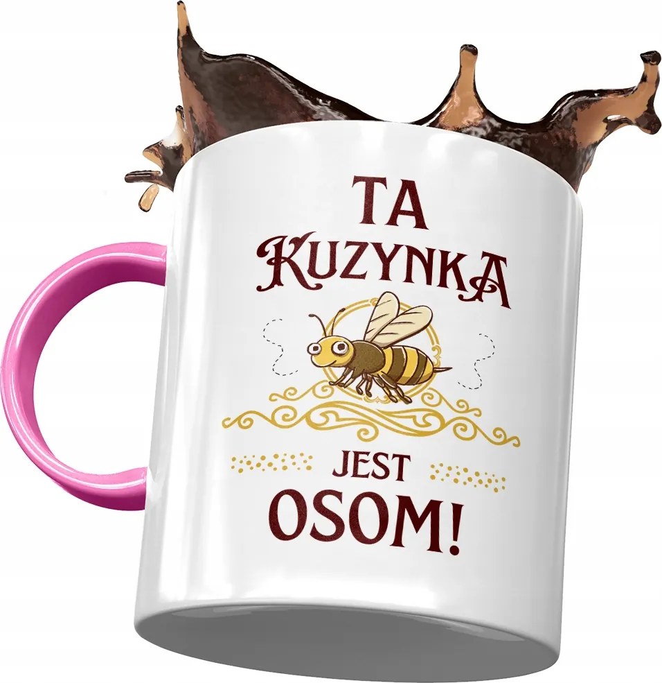 Rózsaszín Bögre Unokatestvérnek Születésnapra Ajándék Nyomtatott Fotóval