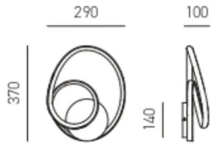 Gea Luce DIVA A TITANIO-LED Dimmelhető fali lámpa DIVA 20W/230V antracit