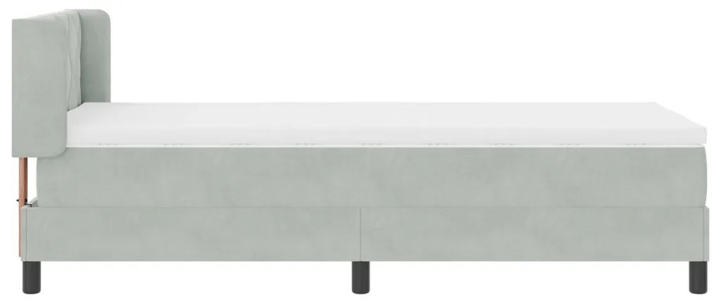 Kontinenságy Matrac Átlagos Szürke 90x200 cm Bársony