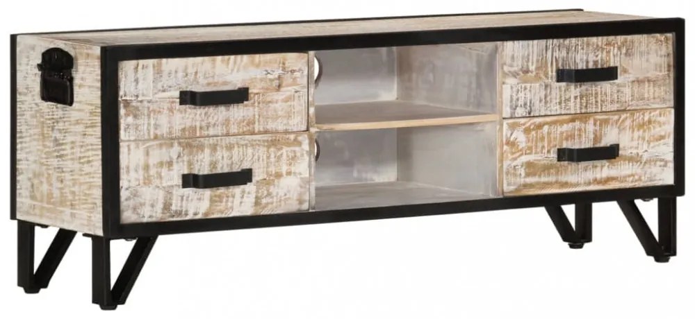 tömör akácfa TV-szekrény 110 x 30 x 41 cm