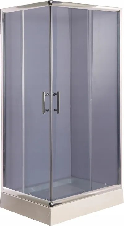 Sarok zuhanykabin téglalap alakú 100x80x200 cm grafit