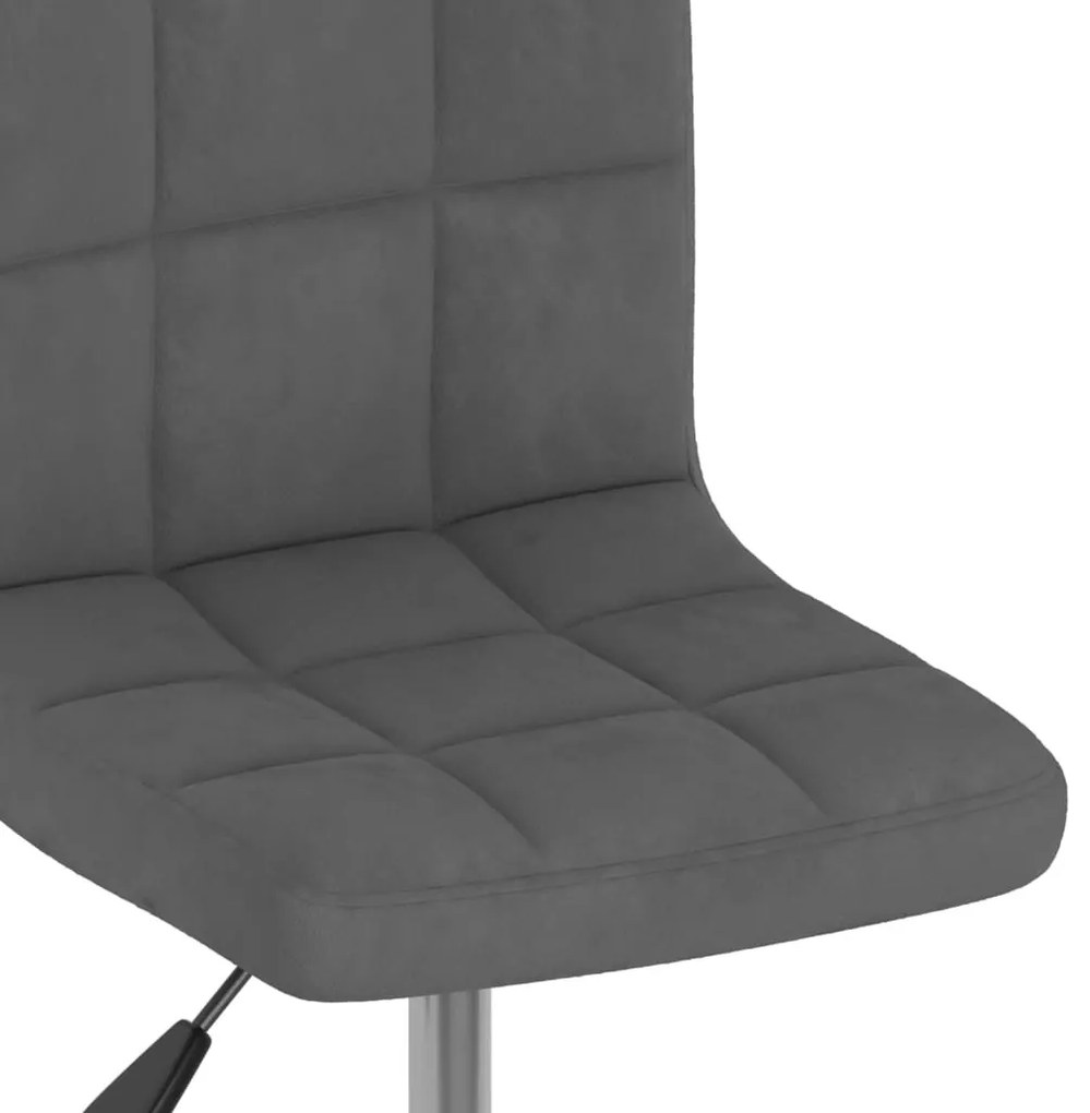 sötétszürke bársony forgó étkezőszék