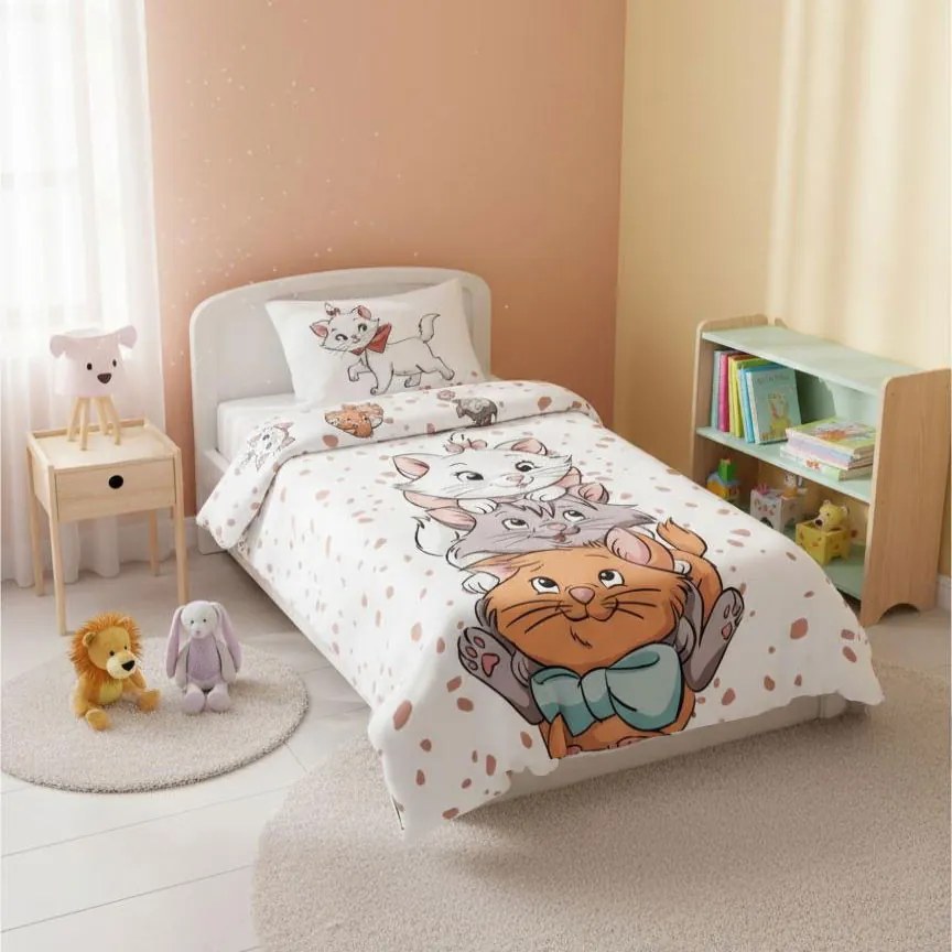 Disney Marie Friends gyerek, ovis ágyneműhuzat 100×135 cm, 40×60 cm