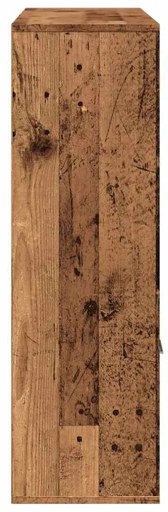 antik fa színű szerelt fa könyvszekrény 98 x 29 x 97,5 cm