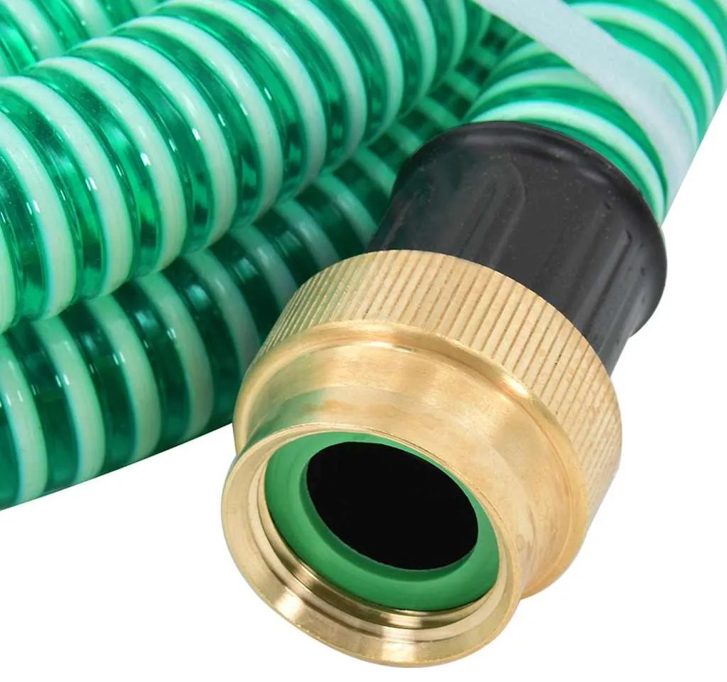 zöld PVC szívótömlő sárgaréz csatlakozókkal 1,1 3 m&quot;
