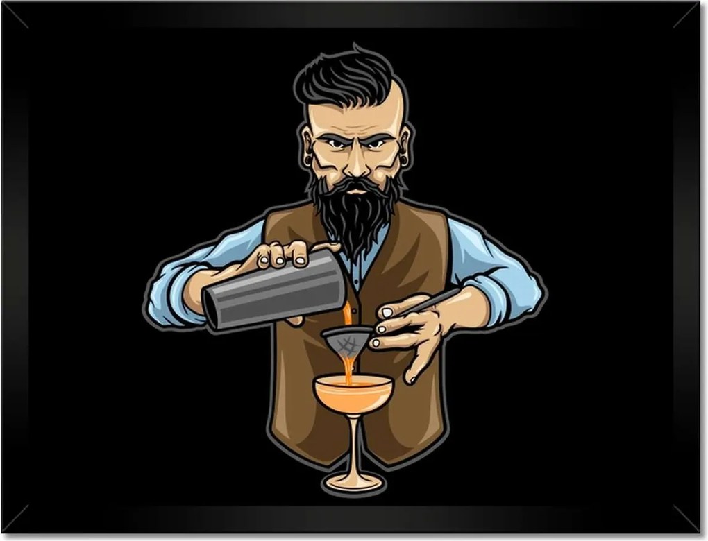 Poszterek keretben 40x30 Italkészítő csapos