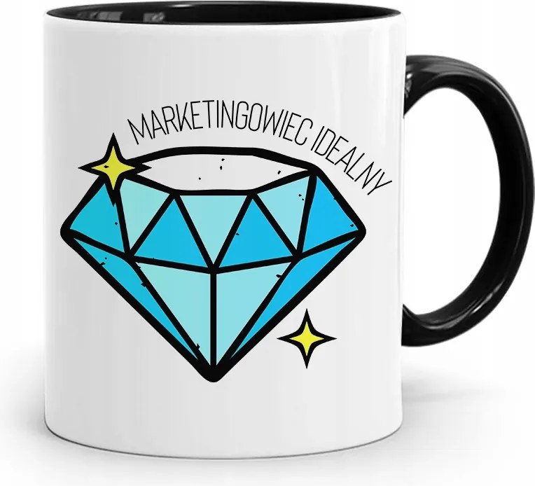 Marketingeseknek Marketing Bögre Fekete Ajándék fényképes nyomtatással