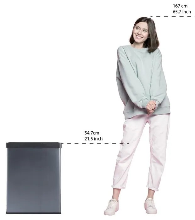 Kék újrahasznosított műanyag szelektív szemetes 54 l Verto Recycle – Curver