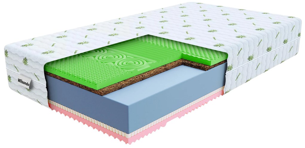 Wilsondo SANDRA kókuszmatrac 80x200 Huzat: AloeVera (felár ellenében)