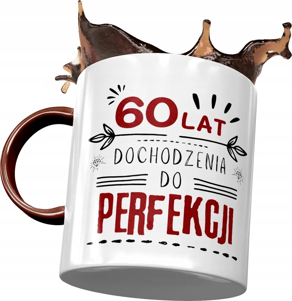 Bordó Bögre Születésnapra 60 60-es 60-as Ajándék Nyomtatott Fotóval