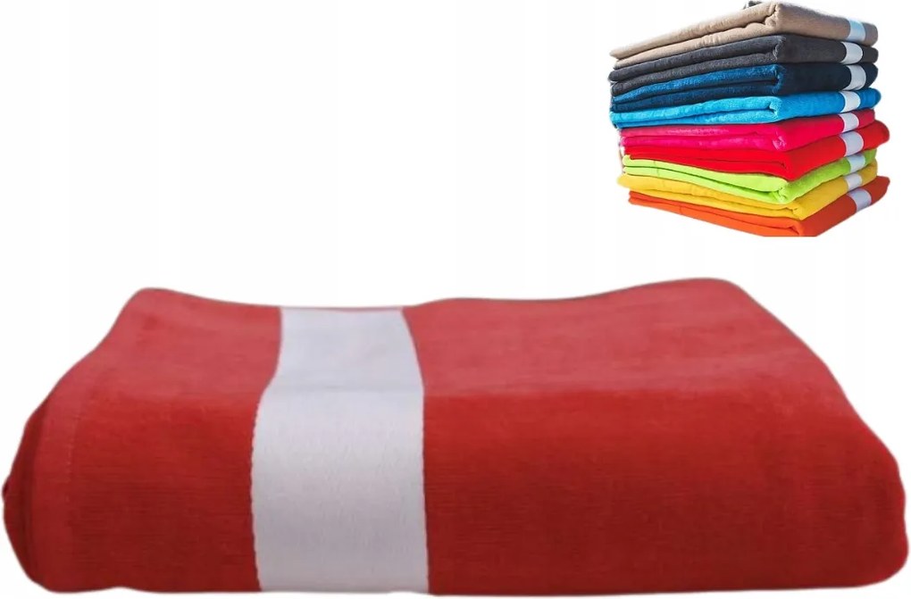 Strandtörölköző XXL 100x180 Szállodai Török Pamut 100% OLV4000 Red