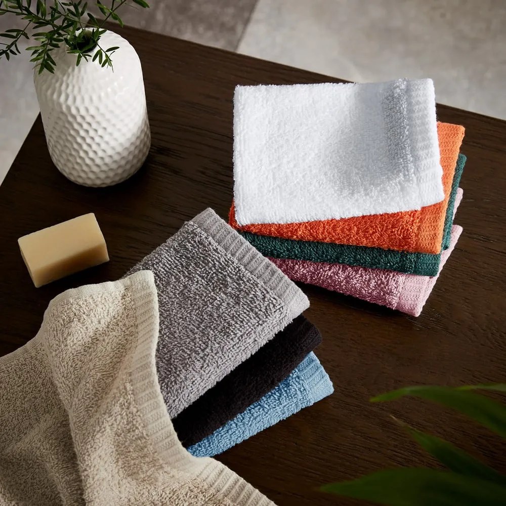 Fekete gyorsan száradó frottír pamut törölköző szett 4 db-os 30x30 cm Quick Dry – Catherine Lansfield