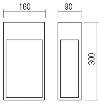 Redo 90604 - LED kültéri fali lámpatest STAND LED/20W/230V IP65 barna